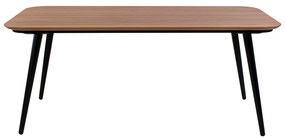 Tavolo da pranzo in legno di frassino con gambe nere , 180 x 90 cm Contrast - Ragaba