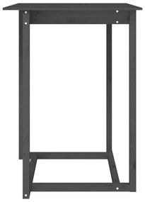 Tavolo da bar grigio 80x80x110 cm in legno massello di pino