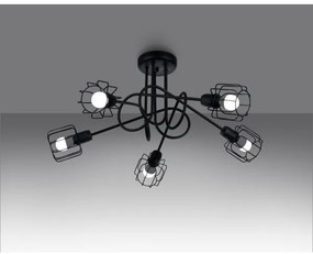 Sollux SL.1119 - Lampadario a stelo BELUCI 5xE14/40W/230V nero