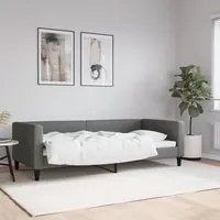 Letto da Giorno Grigio 90x200 cm in Tessuto 353984