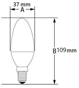 Lampada LED E14 9W, C37, 105lm/W - OSRAM LED Colore  Bianco Caldo 2.700K