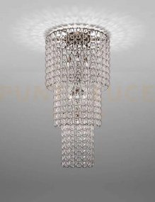 Giogali lampadadario a soffitto ca3 cristallo argento e bronzo opac...