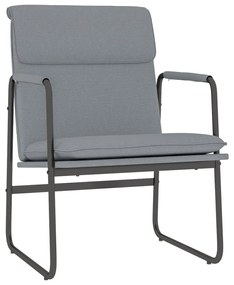 Sedia lounge grigio chiaro 55x64x80 cm in tessuto