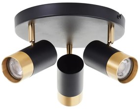 Brilliant - Faretto LED VIGOLO 3x GU10/5W/230V, nero/oro