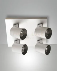 Modo spot alluminio spazzolato 4 luci alluminio spazzolato orienta...