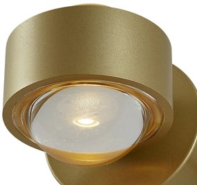 Lampada da parete di design ottone con LED IP44 - Lens