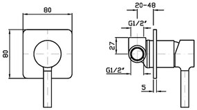 Zucchetti Pan Zp6126 Miscelatore Doccia senza parte incasso cromo