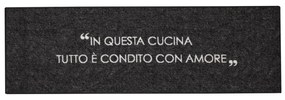 Tappeto cucina 57x180 cm scritta antracite