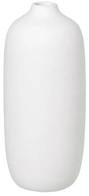 Vaso bianco in ceramica (altezza totale 18 cm) Ceola – Blomus