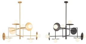 Redo UN1696_1 - Paralume di ricambio per chandelier, per lampada PLATO diametro 10 cm bianco