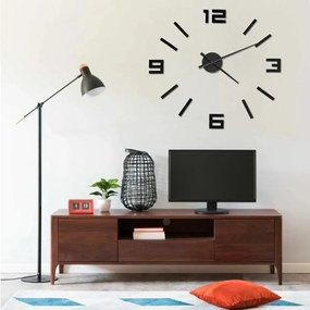 Orologio Da Parete 3d Design Moderno Nero 100 Cm Xxl /