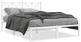 Giroletto Con Testiera Metallo Bianco 140x190 Cm /