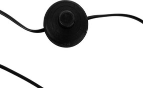 Lampada ad arco in acciaio con paralume in tessuto bianco 50 cm - XXL