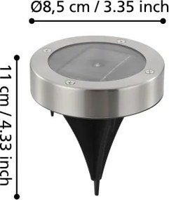Eglo 48777 - LED lampada solare con sensore LED/0,07W/1,2V 200 mAh cromato