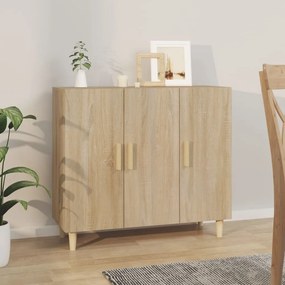 Credenza rovere sonoma 90x34x80 cm in legno multistrato