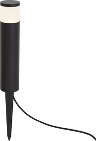 Lampioncino da esterno moderno 12V nero con LED IP65 - Voltaire Palo