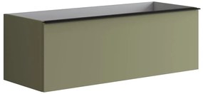 Mobile da bagno sotto lavabo Pixel plain verde laccato opaco L 120 x H 40 x P 45.5 cm 1 cassetto, lavabo non incluso