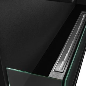 Camino a bioetanolo da incasso ad angolo biocamino angolare 120x45 cm SUTRI 120 SX