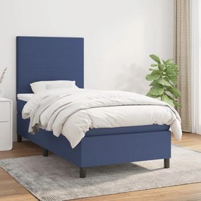 Giroletto A Molle Con Materasso Blu 90x200 Cm İntessuto /