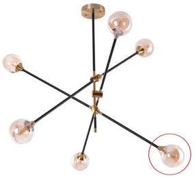 Azzardo - Vetro di ricambio per lampadario SOLEN diametro 13,5 cm