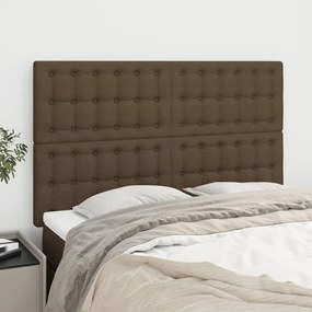 Testiere 4 Pz Marrone Scuro 72x5x78/88 Cm İn Tessuto /