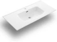 Lavabo da incasso vasca tonda bianco in ceramica 80x46,5 cm