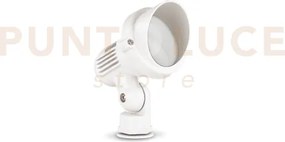 Terra proiettore con picchetto bianco 1 luce attacco gu10