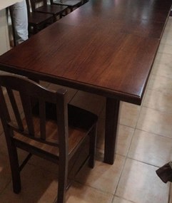 Tavolo classico in legno massello da pranzo allungabile cm160x85