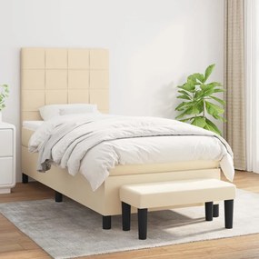 Giroletto A Molle Con Materasso Crema 100x200 Cm İn Tessuto /
