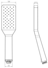 Sapho - Doccia a mano con sistema autopulente, cromo lucido