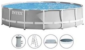 Intex - Piscina prism frame rotonda c/telaio portante c/pompa cm.427x107h. - capacità lt.12706 - peso kg.61,7 (26720)