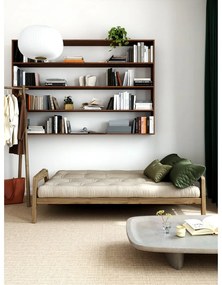 Divano letto in velluto a coste grigio 204 cm Grab - Karup Design