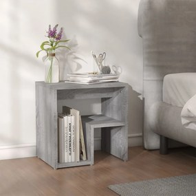 Comodino Grigio Sonoma 40x30x40 Cm İn Legno Multistrato /