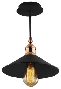 Lampada a sospensione nera con paralume in metallo ø 24 cm Berceste - Opviq lights