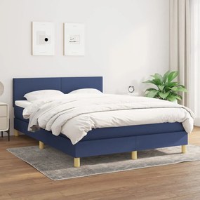 Giroletto A Molle Con Materasso Blu 140x190 Cm İn Tessuto /