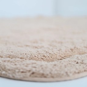 Tappeto rotondo in rosa chiaro in cotone lavabile e tessuto a mano ø 110 cm Sweet April Nude – Nattiot