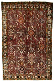 Shiraz Tappeto persiano 150x230 Rosso (Iran) Annodato A Mano