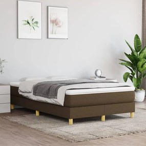 Giroletto A Molle Con Materasso Marrone Scuro 120x200cm Tessuto /