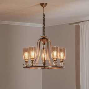 Lampadario a soffitto Jadina Avonni, dimmerabile, Bronzo / Ottone antico, Soggiorno / Sala da pranzo, Metallo, Lampadario