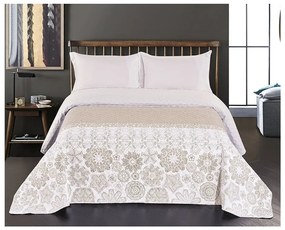 Copriletto in microfibra double-face marrone chiaro Malaga, 220 x 240 cm Alhambra - DecoKing