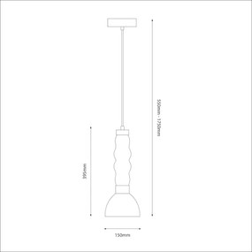 Lampadario LED a sospensione con filo LUCCO LED/13W/230V diametro 15 cm fumé