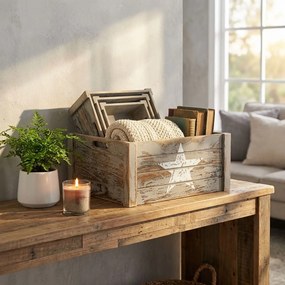 ELIAS - set di 4 cassette in legno