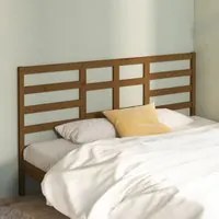 Testiera per Letto Miele 186x4x104 cm in Legno Massello di Pino 818158