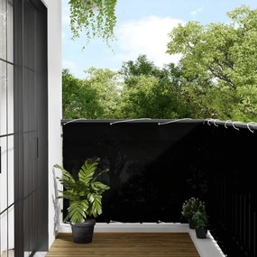 Paravento Da Balcone Nero 120x700 Cm 100% Poliestere Oxford /