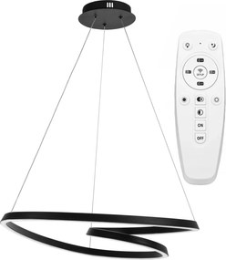 Lampada Da Soffitto Pensile Ring Moderno LED+Telecomando APP796-cp Cromo