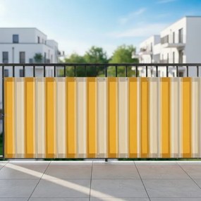 Telo Antisguardo Per Balcone Con Occhielli Rotolo 75x500 Cm Sangiorgio Giallo/Crema