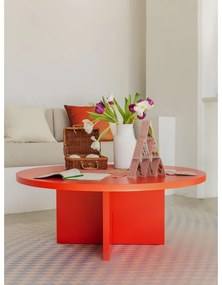 Tavolino rotondo rosso ø 80 cm Pausa - Really Nice Things