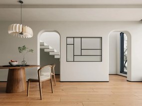 Vetrata atelier di design - 150 x 105 cm - Alluminio termolaccato - Nero - ARTENA