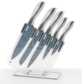 Set 5 coltelli Bisetti Pierre Gourmet manici argento