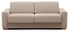 Kave Home - Divano letto Anley 3 posti beige 224 cm